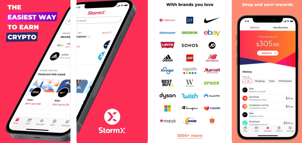 StormX Shop and Earn Crypto